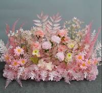 Moderne Rosa Plastik Künstliche Rosen-Lotus-Kugel Realistisch Duftend Umweltfreundlich Handgefertigte Kunstblumen für Hochzeitsgang und Bühne