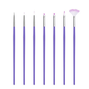 Ensemble de 7 pinceaux à ongles avec manche en cristal, pour gel, peinture, liner, dessin acrylique, outils de manucure - Product Image 6