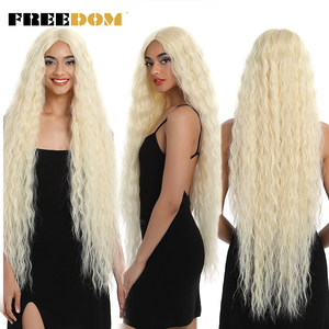 Parrucche Sintetiche con Frontale in Pizzo FREEDOM, Pizzo Trasparente, <span class=keywords><strong>Parrucca</strong></span> <span class=keywords><strong>Lunga</strong></span> 40 Pollici Riccia per Donne di Colore, per Cosplay, con Riflessi Rosso Zenzero, Bianco e <span class=keywords><strong>Rosa</strong></span> - Product Image 3