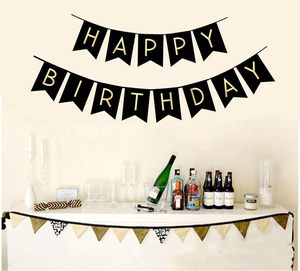Bannière en papier queue de poisson rose Joyeux Anniversaire, décoration de fête et toile de fond pour célébrations d'anniversaire - Product Image 3