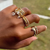 Nouvelles bagues de fiançailles et de mariage pour femmes, style classique, géométriques, en forme de cercle, avec CZ, plaquées or