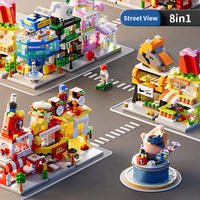 Série 2025 Mini Shop Business Street View : Jouets de Construction Éducatifs, Ensembles de Blocs de Construction Urbains, Mini Modèles de Briques pour Enfants