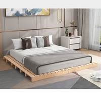 Nordische moderne minimalist ische Haupt schlafzimmer Holzbett rahmen Hotel billig extra großes Einzel bett aus massivem Holz