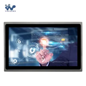 VINCANWO IPRO Painel Industrial PC Android montado na parede computador com tela de toque personalizada multifuncional com CPU i7/i3