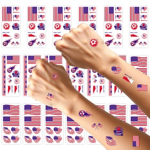 Pegatinas de Tatuaje Personalizables con la <span class=keywords><strong>Bandera</strong></span> de EE. UU., Resistentes al Agua y Ecológicas, para Eventos Deportivos y Equipos de Animación - Product Image 1