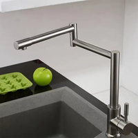 Robinet de cuisine allemand pliable et extensible 2026, robinet de cuisine pliable et rotatif, robinet noir extensible, aérateur mélangeur