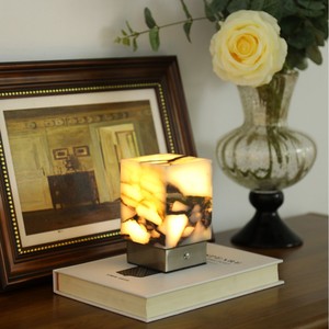 Purple Marble Rechargeable Desk Lamp Touch Control <b>LED</b> <b>Battery</b> Powered Portable Decorative Gift Lamp - Product Image 1