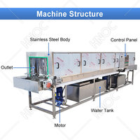 Machine de lavage de barquettes à œufs HNOC, machine de lavage de bacs à déchets en plastique, tunnel de lavage, machine de lavage de palettes, machine de lavage de caisses à viande