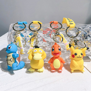 Porte-clés en silicone 3D Pikachu personnalisé pour la promotion de la marque - Fabricant de breloques de sac de dessin animé en gros - Product Image 1