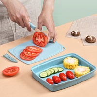 Gadgets de cuisine multifonctionnels Accessoires Kit d'outils pour fruits Planche à découper Couteau Ciseaux Eplucheur 5pcs Plateau à fruits Set d'outils
