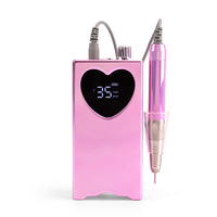 2024 nouveauté l 85w coeur rose 35000 tr/min sans fil sans brosse logo personnalisé Profession perceuse à ongles