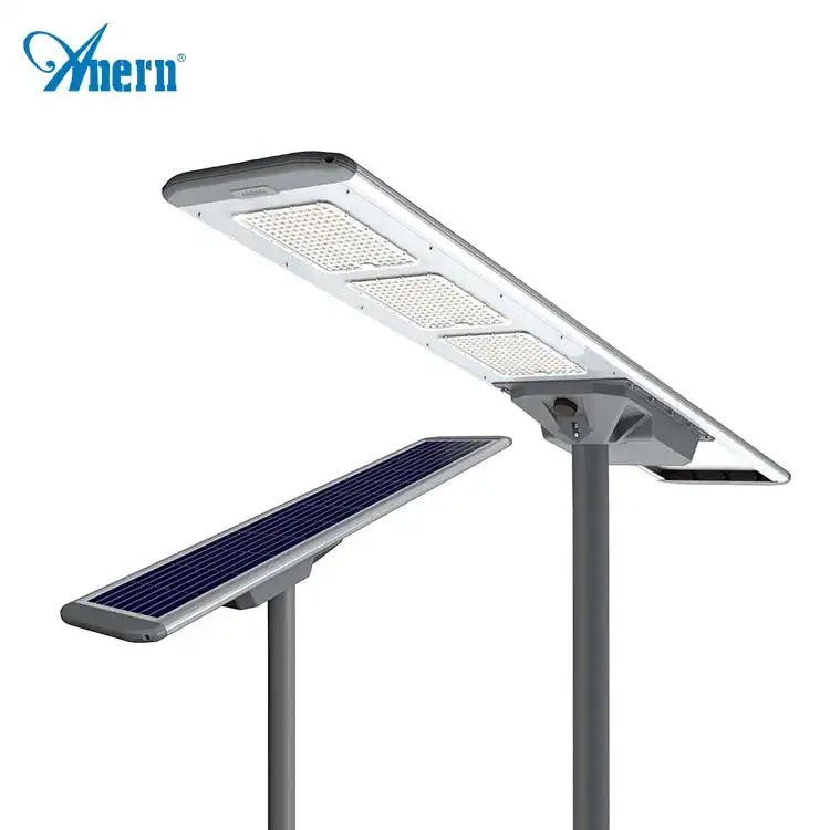 Anern Solar Led All In One Street Lamp light Die Casting For Parking Lot