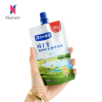Pochettes transparentes personnalisées à fond plat |   Emballage liquide alimentaire, étanche et sans fuite pour jus, lait et eau