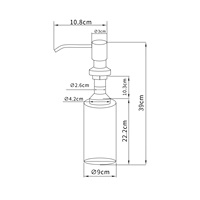 Distributeur de savon liquide en métal double chrome fabriqué en Chine pour évier de cuisine, maison, bureau ou hôtel