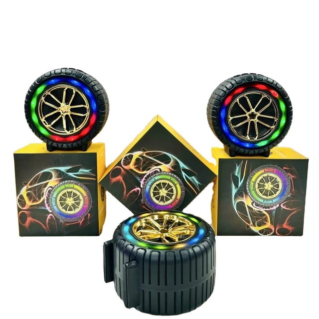 Mgitec L3 Tire for Mini Speaker Wireless Card-Reading RGB Lights Subwoofer Gift Compact Home Speaker Car Wheel Shape Speaker