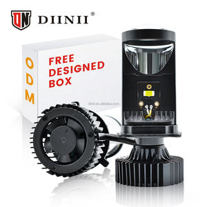 Diini 60w द्वि एलईडी हेडलाइट बल्ब 6000lm 6000-6500k ip68 वाटरप्रूफ H4 मिनी प्रोजेक्टर 12v प्रत्यक्ष एल्यूमीनियम नई स्थिति - Product Image 2