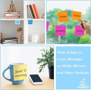 Sticky Notes Set, 8 Pack Neon Strong Adhesive 76x76 mm N Times Sticky <b>Pads</b> for Office and Promotional Gifts - Product Image 3