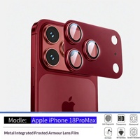 Film protecteur d'objectif d'appareil photo pour téléphone en métal mat intégré ultra-clair anti-reflet 9H AR+AF pour iPhone 18 Pro Max