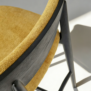 Tabourets <span class=keywords><strong>de</strong></span> bar contemporains <span class=keywords><strong>en</strong></span> <span class=keywords><strong>bois</strong></span> noir - Chaises <span class=keywords><strong>de</strong></span> comptoir <span class=keywords><strong>en</strong></span> tissu pour bar commercial/hôtel |   Sièges hauts confortables - Product Image 5