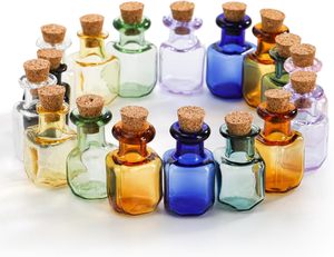 45 Peças de Mini Frascos de Vidro Quadrados Coloridos para Feitiços e Desejos, com Rolhas, Parafusos de Olho e Funis, para Artesanato DIY - Product Image 3