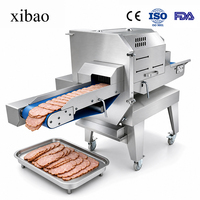 Machine à trancher la viande automatique, trancheuse à viande commerciale en acier inoxydable pour la transformation du bœuf, du jambon et du bacon