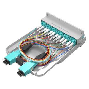 12F bice modulare cassetta scatola LC Pigtail MPO plastica grigio/blu modulo di apparecchiature ottiche per la giunzione FTTH - Product Image 4