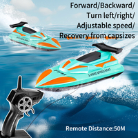 Enfants Plastique 2.4ghz Nouveau Design Extérieur Eau Plage Piscine Jouets Simulation Électrique Mini Télécommande Jouet Navire Haute Vitesse Rc Bateau