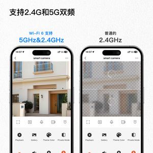 กล้องอัจฉริยะกลางแจ้ง 2MP WiFi 6 PTZ มองเห็นในเวลากลางคืน ตรวจจับความเคลื่อนไหว แอป Tuya ระบบตรวจสอบความปลอดภัย - Product Image 2