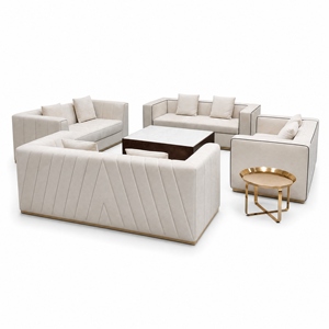 Canapé deux places de marque JM au design moderne et sobre, idéal pour salon et espace de vie, avec service de personnalisation OEM disponible - Product Image 2