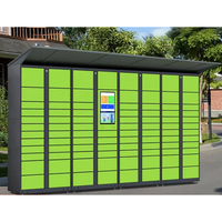 Casier intelligent extérieur en métal personnalisé pour la livraison en libre-service, reconnaissance faciale, station de livraison express, armoire intelligente pour bagages