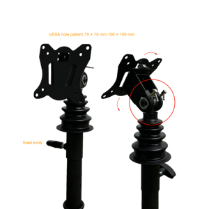 LCD-1-1B Mobile Karaoke TV <b>Stand</b> with <b>Microphone</b> Holder for 20-29 inch Screens - Product Image 4