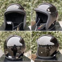 Casque ouvert en fibre de verre jaune néon Flame 500TX homologué DOT, nouvelle coque XL légère à dégagement rapide 3/4