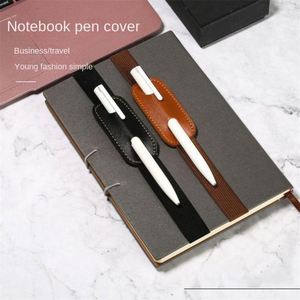 Porte-stylo réglable X1012 pour carnet, avec sangle élastique, étui à stylo en cuir PU, pochette pour stylo pour carnets à couverture rigide - Product Image 4