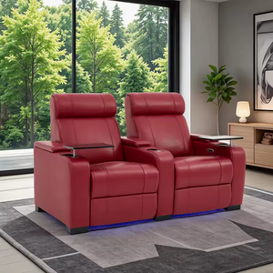 Fauteuil inclinable moderne pour home cinéma, ensemble de canapés électriques multifonctionnels en cuir avec cadre, vente directe d'usine pour usage cinématographique - Product Image 1