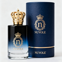 Flacon de parfum personnalisé à la mode, bleu dégradé, 100 ml, flacons de parfum en verre ronds avec emballage en boîte