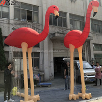 Ballon gonflable géant modèle flamant rose en taffetas de polyester, taille 8-10 pieds, pour publicité extérieure