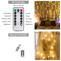 Guirlandes lumineuses à 8 modes, guirlandes féériques, lumières LED USB 5V avec télécommande pour la décoration de Noël, utilisation intérieure/extérieure