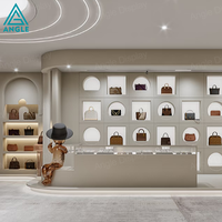 Présentoir Minimaliste pour Sacs à Main Style Nordique – Support de Rangement Gain de Place pour Sacs et Chaussures – Agencement de Boutique de Luxe