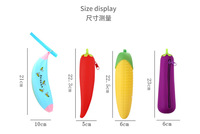 Porte-monnaie multifonctionnel créatif, étui à crayons portable, nouveauté mignonne, porte-clés banane en silicone, sac à stylos, pochette portefeuille, porte-clés