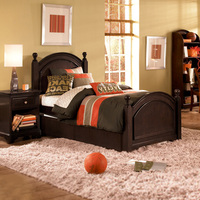 Lit en bois massif de style américain, lit double vintage avec tiroirs, lit queen-size, meubles de chambre à coucher pour appartements et hôtels