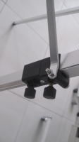 Tableau blanc magnétique télescopique réglable en hauteur pour bureau, avec support de table en acier laqué et deux barres à papier