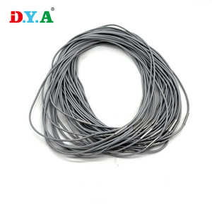 Customize 2.5MM Diameter Grey Metal End Connector Polyester <strong>Loop</strong> <strong>Elastic</strong> <strong>Cord</strong> for DIY Bags Shoes Notebook Packing - Product Image 3