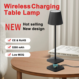 Wireless <strong>Charging</strong> Base Simple Aluminum Touch Control Cordless <strong>Charging</strong> Pad Station for Rechargeable LED Table <strong>Lamps</strong> - Product Image 2