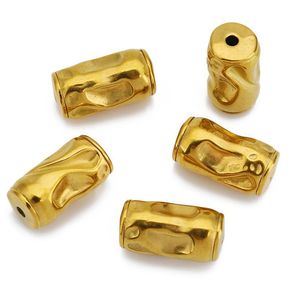 Stainless Steel Cylindrical Beads Gold And Silver Plated Loose Spacers For DIY Jewelry Making <b>Bracelets</b> Necklaces - Product Image 3