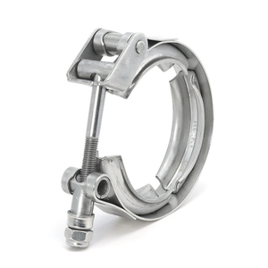 SQS Collier de serrage rapide en acier inoxydable de haute qualité de 2 pouces (51 mm) pour tuyau d'échappement avec brides mâle et femelle - Product Image 1