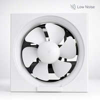 Ventilateur mural carré de 8 pouces à faible bruit, alimenté par courant alternatif, avec volet anti-retour pour salle de bain et cuisine (35W)