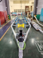 Remorque pour bateau de pêche de 8 m, remorque pour bateau à coque en V profond, remorque pour bateau galvanisée à chaud, remorque à roulettes pivotantes