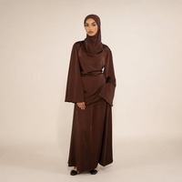 Jupe en satin Espresso personnalisée pour femmes, OEM ODM, vente en gros, vêtements modestes, vêtements islamiques