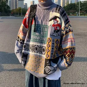 <span class=keywords><strong>Felpa</strong></span> da <span class=keywords><strong>Uomo</strong></span> in Maglia Stile College Americano Autunno Inverno, Spessa e Foderata in <span class=keywords><strong>Pile</strong></span>, Modello da Coppia, Larga e Versatile - Product Image 3