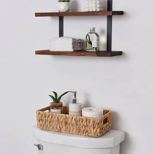 Cestas <span class=keywords><strong>de</strong></span> Baño para Inodoro, Marco <span class=keywords><strong>de</strong></span> Bambú, Cesta <span class=keywords><strong>de</strong></span> Lavandería Oxford, Marrón, Hierba Marina Natural, Cestas Plegables, Bonita Cesta con Tapa - Product Image 3